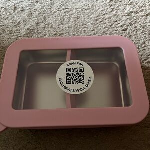 S'well Pink Divided Lunchbox with Clear Lid bento box. New.